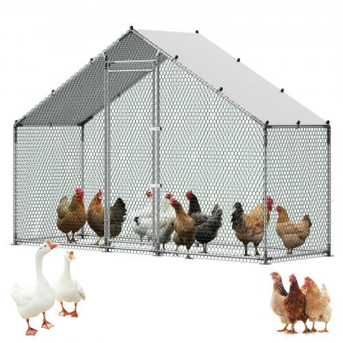Metalinis vištidės aptvaras VEVOR CRC0301, 3 x 1 x 2 m