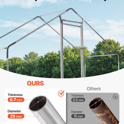 Metalinis vištidės aptvaras VEVOR CRC0301, 3 x 1 x 2 m