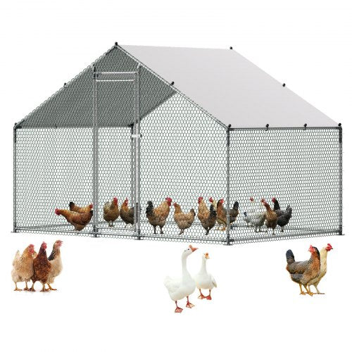 Metalinis vištidės aptvaras VEVOR JD322, 3x2x2 m