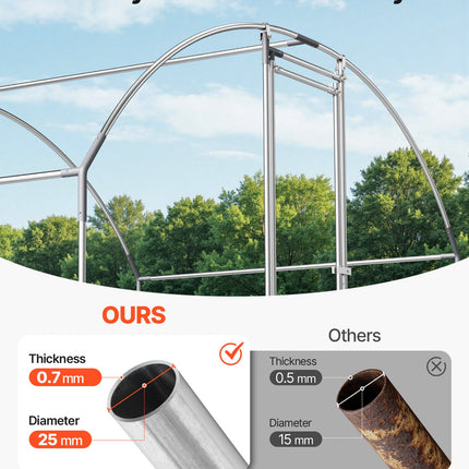 Metalinis vištidės aptvaras VEVOR YD322, 3x2x2 m