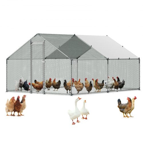 Metalinis vištidės aptvaras VEVOR JD342, 3x4x2 m
