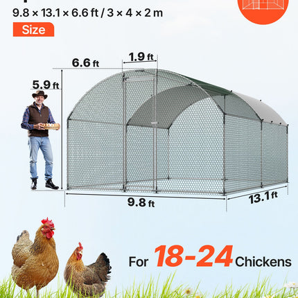 Metalinis vištidės aptvaras VEVOR YD342, 3x4x2 m