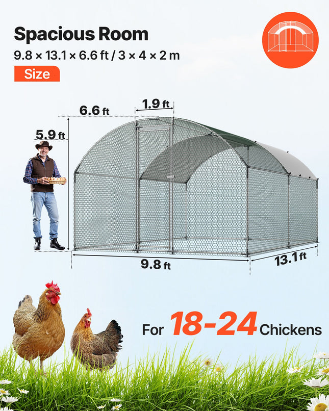 Metalinis vištidės aptvaras VEVOR YD342, 3x4x2 m