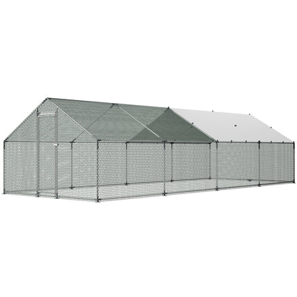 Metalinis vištidės aptvaras VEVOR JD382, 3x8x2 m