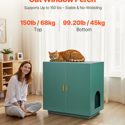 Kačių tualeto spintelė VEVOR KLCB-07, 80 cm pločio