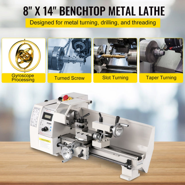 Mini metalo tekinimo staklės VEVOR 8x14, 600W