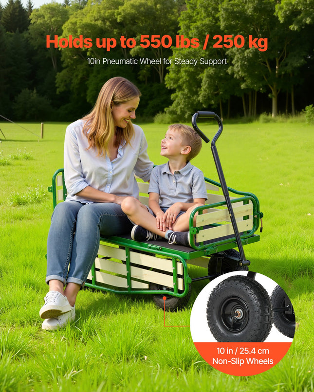 Vaikiškas vežimėlis-vagonėlis VEVOR TC4211A, 250 kg keliamoji galia
