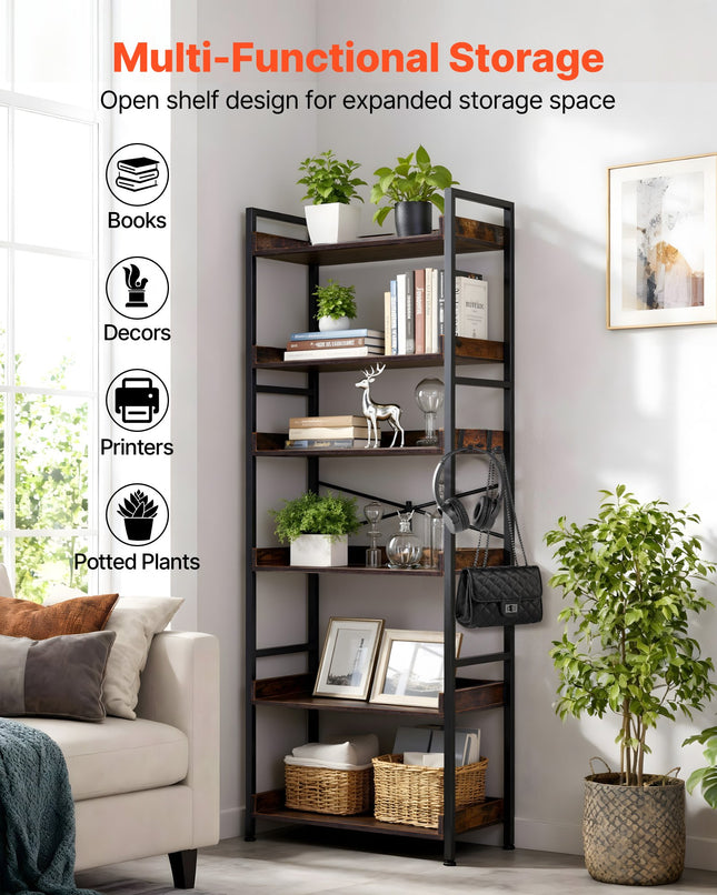 Industrinio stiliaus lentyna VEVOR C250210S-01, 6 aukštų