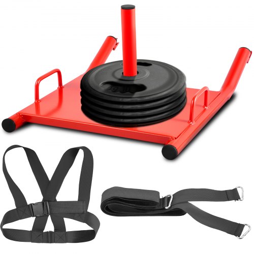 Treniruočių rogės VEVOR Weight Sled, 226,8 kg keliamoji galia