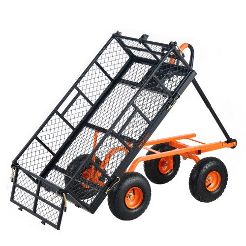 Sodo vežimėlis-savivartis VEVOR TC4211FKB, 399 kg keliamoji galia