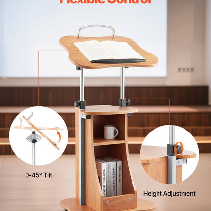 Mobili sakykla VEVOR LT-002AC, reguliuojamas aukštis iki 1100 mm