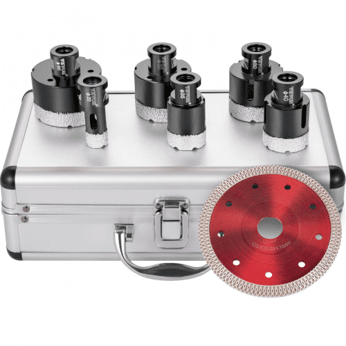 Deimantinių karūnų rinkinys VEVOR QHKZ6PCS, 6 vnt., 20-68 mm