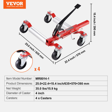 Automobilių perstūmimo ratukas VEVOR MR8014-1, 680 kg