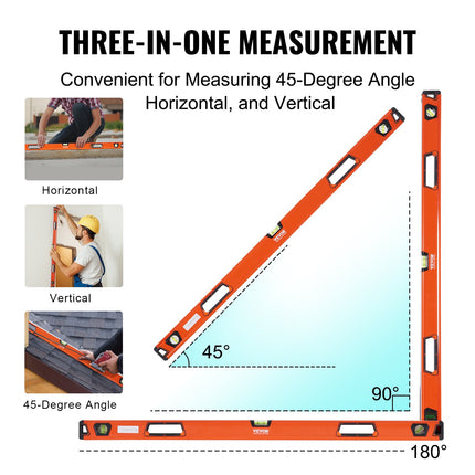 Magnetinis gulsčiukas VEVOR ST08001, 122 cm