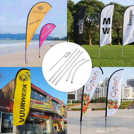 Reklaminės vėliavos stiebas VEVOR Feather Flag, 4,3 m