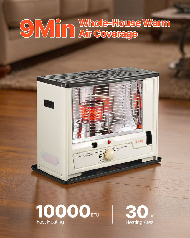 Žibalinis šildytuvas VEVOR S85-E1, 10 000 BTU
