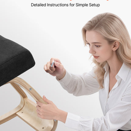 Ergonominė klūpima kėdė VEVOR QDQY-01, 120 kg apkrova