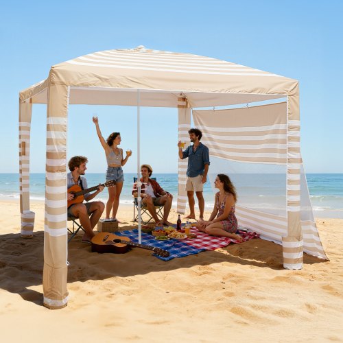 Paplūdimio palapinė-pavėsinė VEVOR SZ002, 2,4 x 2,4 m
