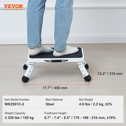 Sulankstomas laiptelis-pakopa VEVOR WK2501C-2, 150 kg keliamoji galia