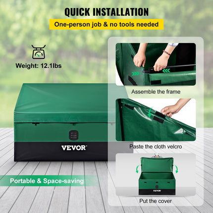 Lauko daiktadėžė VEVOR VV-OSB-100, 378 l talpos