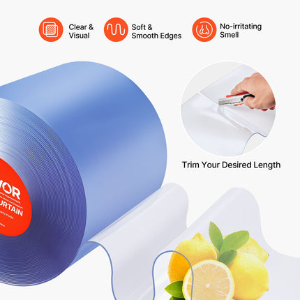 PVC juostinė užuolaida VEVOR MS-0008, 30,8 m ilgio