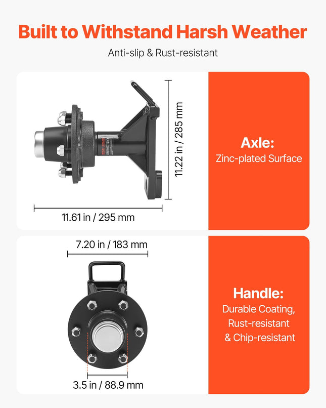 Jūrinio konteinerio ašių rinkinys VEVOR 6-5.5B, 3175 kg keliamoji galia