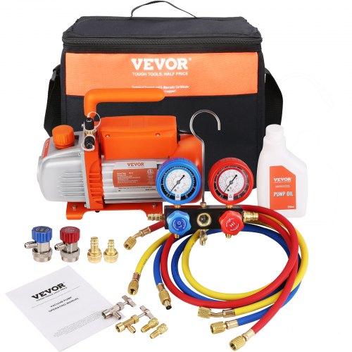 Vakuuminis siurblys ir kolektorių komplektas VEVOR TW-1K(R32), 150W