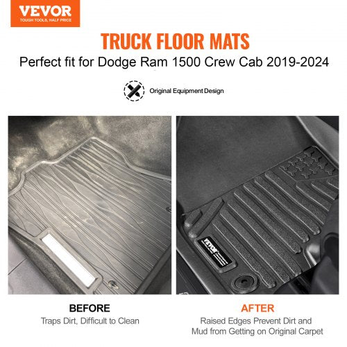 Automobiliniai kilimėliai VEVOR Dodge Ram 1500 2019-2024, 3 dalių komplektas