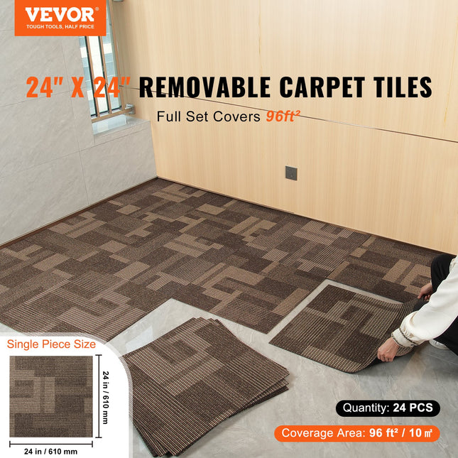 Kiliminės plytelės VEVOR DC126-02, 24 vnt. (9 m²)