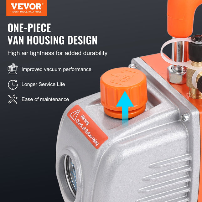 Vakuuminių siurblių ir kolektorių rinkinys VEVOR TW-1K, 100 l/min