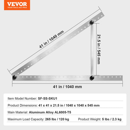 Saulės kolektorių laikikliai VEVOR SF-SS-SKU1, 1040 mm