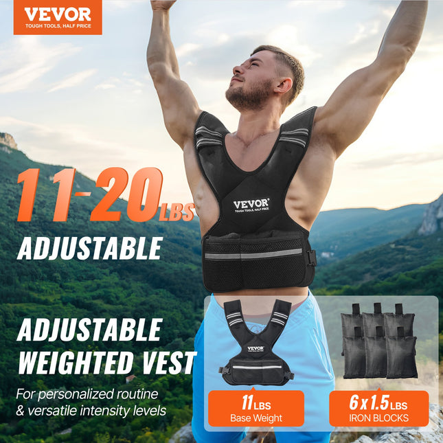 Reguliuojama svorio liemenė VEVOR JS-VEST006-1, 5–9,1 kg