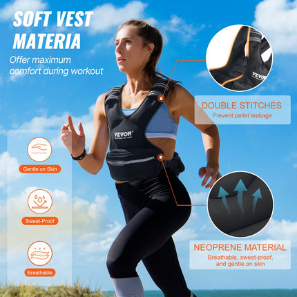 Reguliuojama svorio liemenė VEVOR JS-VEST006-1, 5–9,1 kg