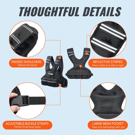 Reguliuojama svorio liemenė VEVOR JS-VEST006-1, 5–9,1 kg