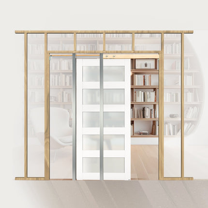 Stumdomos į sieną įleidžiamos durys VEVOR GC07-36, 915 x 2035 mm