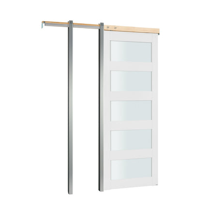 Stumdomos į sieną įleidžiamos durys VEVOR GC07-36, 915 x 2035 mm