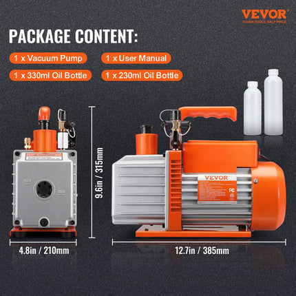 Vakuuminis siurblys VEVOR VP245, 142 l/min.