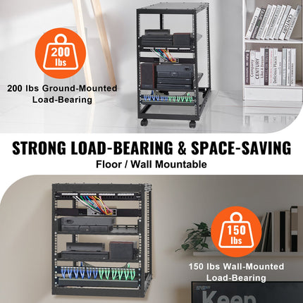 Atvira serverio spinta VEVOR HT-W6420, 20U