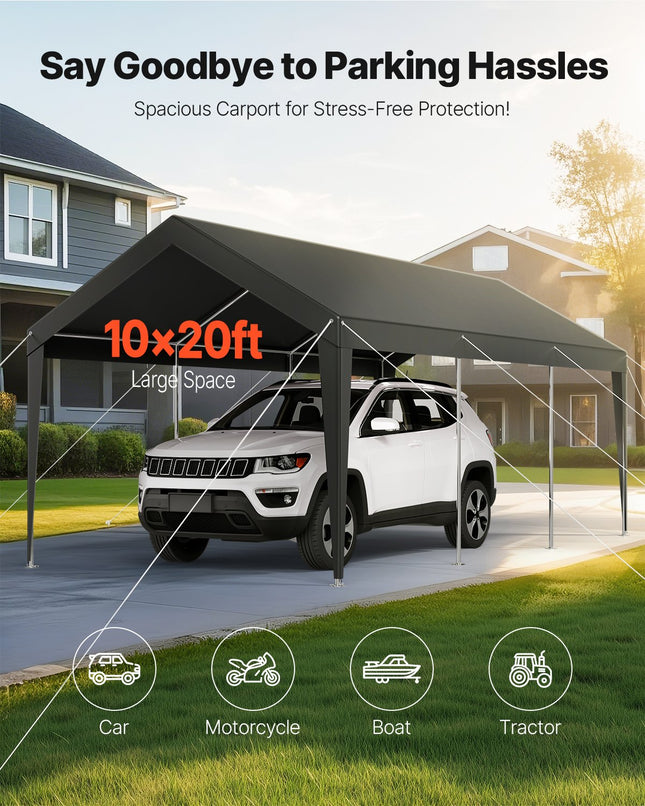 Automobilio stoginė VEVOR SXYJSCK-KFS1020FT-G, 3 x 6 m