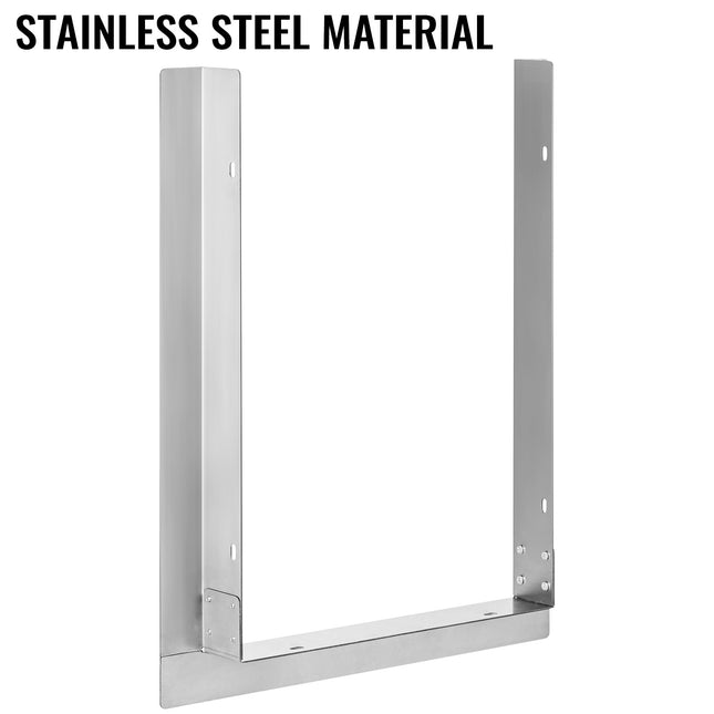 Lauko virtuvės apdailos rėmas VEVOR, 309 x 457 mm išpjovai, nerūdijantis plienas