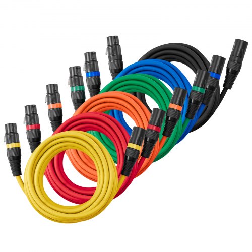 XLR kabelių rinkinys VEVOR XY-XLR-15FT-6PK, 4,57 m, 6 vnt.