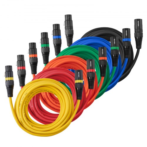 XLR kabelių rinkinys VEVOR XY-XLR-20FT-6PK, 6.1 m