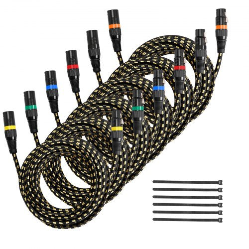 XLR kabelių rinkinys VEVOR XY-BZX-XLR-25FT-6PK, 7,62 m (6 vnt.)