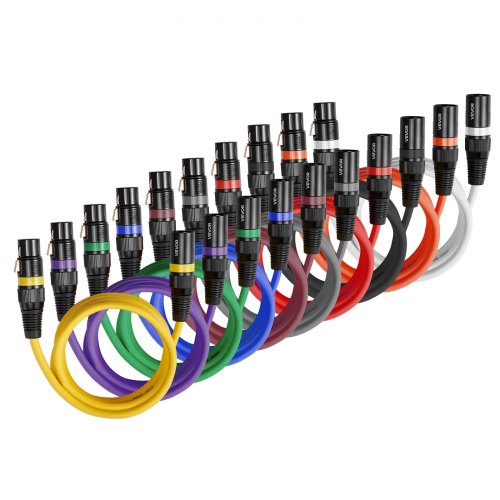 XLR kabelių rinkinys VEVOR XY-XLR-6.6FT-10PK, 2 m, 10 vnt.