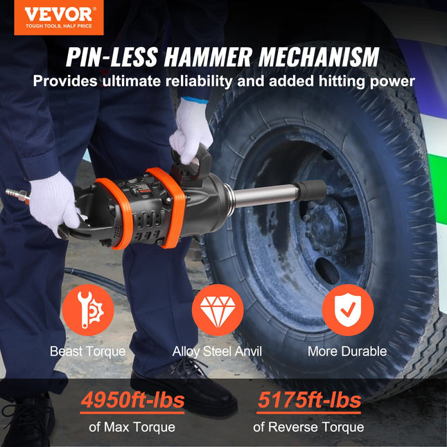 Pneumatinis smūginis veržliasukis VEVOR, 7016 Nm