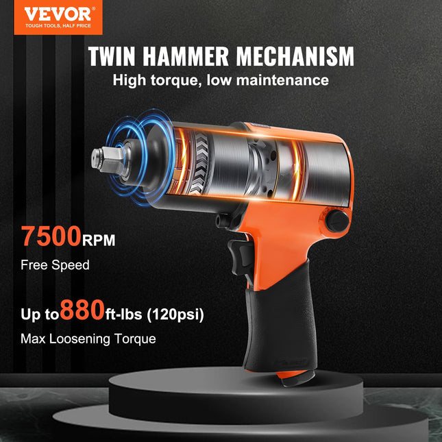 Pneumatinis veržliasukis VEVOR 1/2", 1193 Nm