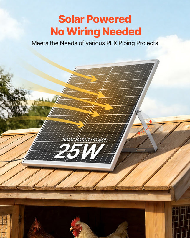 Saulės energija varomas ventiliatorius VEVOR 25W-XC12025X12Z, 25W