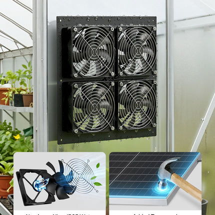 Saulės energija varomas ventiliatorius VEVOR 25W-XC12025X12Z, 25W