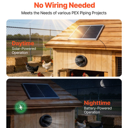 Saulės energija varomas ventiliatorius VEVOR JRD-05, 20W