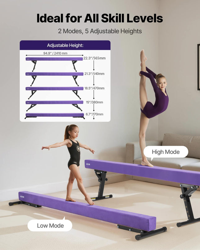 Gimnastikos buomas VEVOR SWS8WSU1, 245 cm ilgio